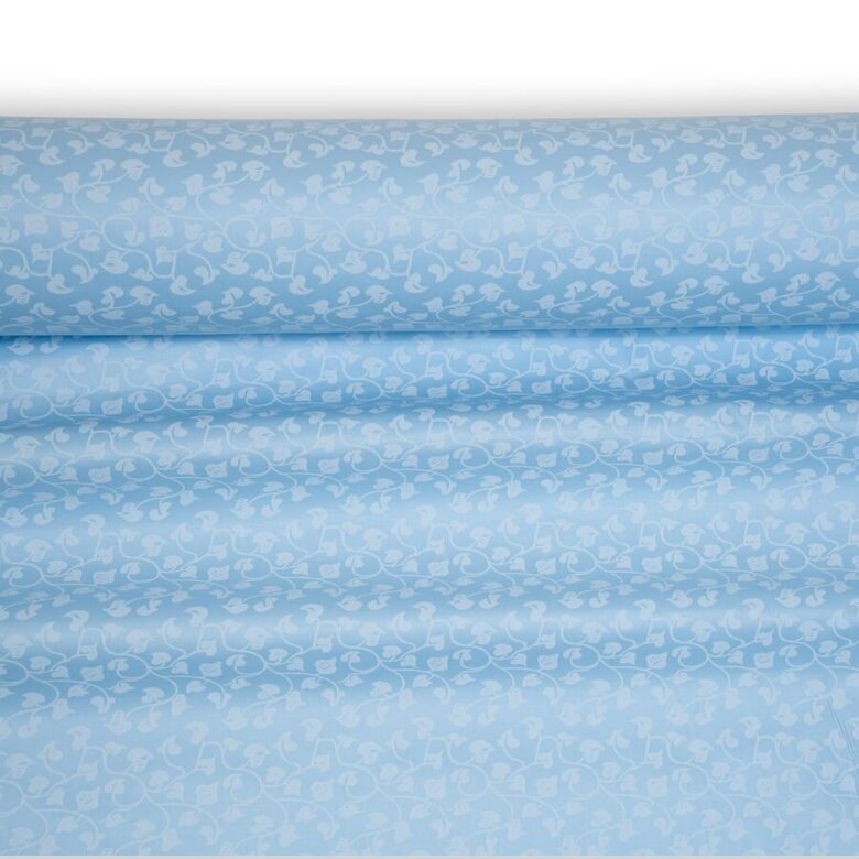Down proof cotton fabric blue N11, 1m