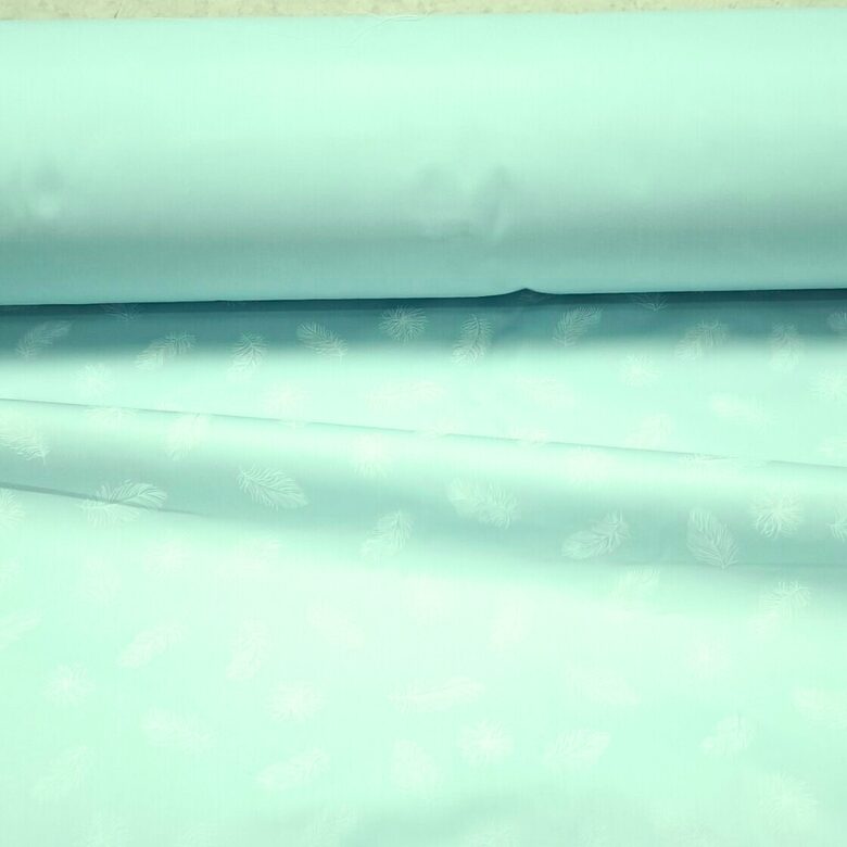Down proof cotton fabric mint N2, 1m