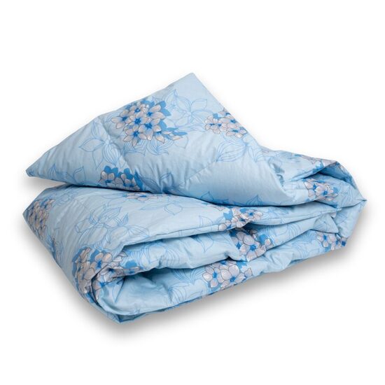 Пуховое одеяло - синие цветы N13