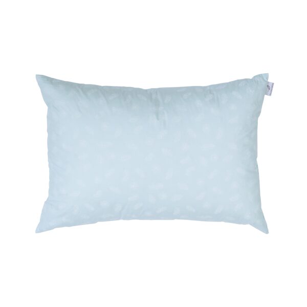 Feather pillow - light blue with feather