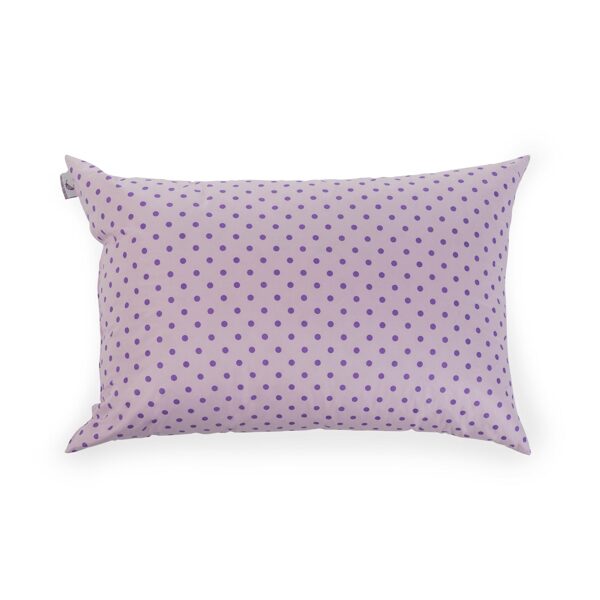 Down & feather pillow - spotty pink